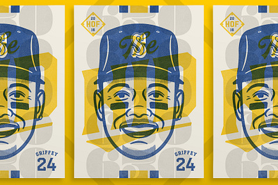 Ken Griffey, Jr. - The Kid art baseball design face illustration ken griffey jr portrait poster print sports typography vector