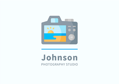 Johnson Photography Studio beach logo branding camera camera logo design flat icon icons logo logo design logo designer logo maker logodesign photography photography logo studio logo