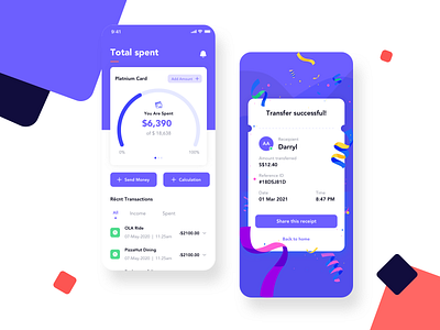 Motu Wallet app balance bill card clean design design app designer finance finance app fintech fintech app flash minimal mobile success total ui designer ui kit ux design