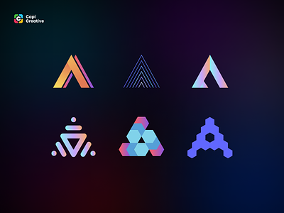Logo Design Marks branding capi creative darkmode design gradient logo modern ui ui kit