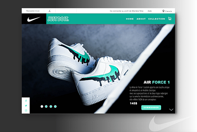 Nike air force 1 branding design ui ux web website