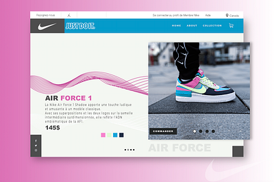Nike air force 1 branding design ui ux web