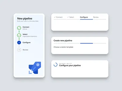 Stepper Explorations enterprise flow progress stepper ui ux