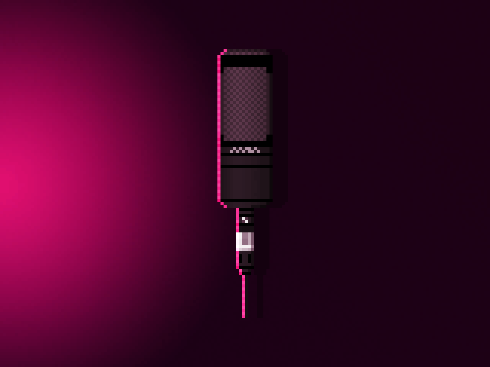 Microphone (Audio Technica AT2020 XLR) [Pixel Art] animated animation audio technica gif mic microphone pixel pixel art pixelart podcast stream streaming talk show tech xlr youtube