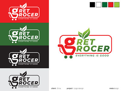 Gret Grocer Dribble Template 01 branding design icon logo typography