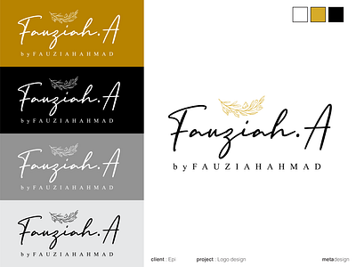 Fauziah Dribble Template 03 art branding design illustration logo minimal typography vector