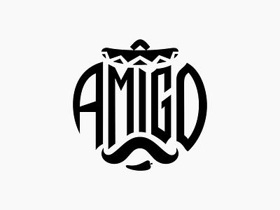 Amigo Restaurant ⚈ amigo belcdesign branding chillipepper logodesign logomark logotype mexico mexicorestaurant mustache patrykbelc typography