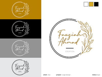 Fauziah Dribble Template 04 art branding design icon illustration logo typography vector