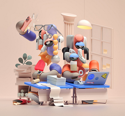 DUO CI6 3d adobe art cinema4d design graphic design illustration inspiration modern octane typography