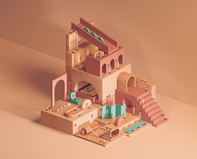 Randomness 3d 3s illustration adrianamoram art direction c4d render set design