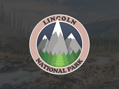 LINCOLN NATIONAL PARK affinity affinitydesigner dailylogochallenge design lincoln logo moutains national park peaks vector