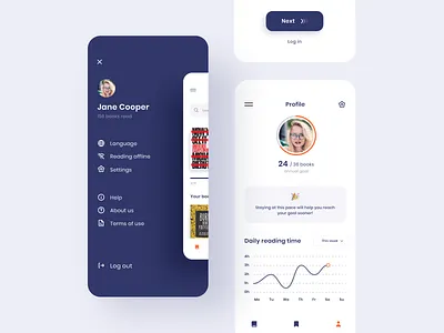 Reading App app app design application application design books mobile mobile app mobile app design mobile design mobile ui reading reading app ui uiux ux uxui