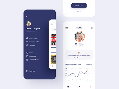Reading App app app design application application design books mobile mobile app mobile app design mobile design mobile ui reading reading app ui uiux ux uxui