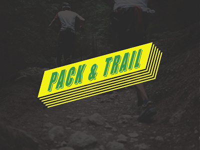 PACK & TRAIL affinity affinitydesigner dailylogochallenge design hiking logo pack trail vector