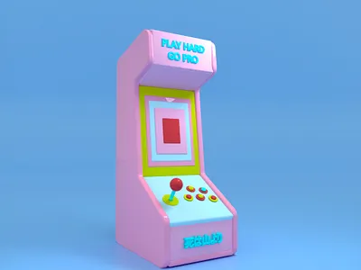 Game Arcade 3d 3d art 3d illustration graphic design