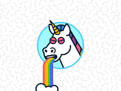 Norm Barfing barf illustration unicorn unicorns wet sick