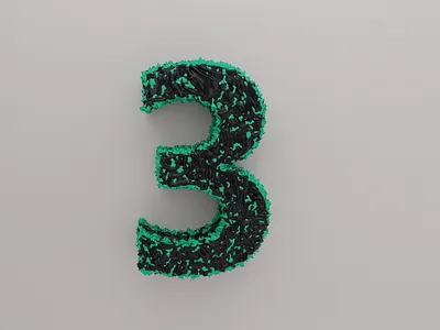 Tres 3d 3d art 3d artist 3dsmax abstract blender blender3d design tresorit type typography