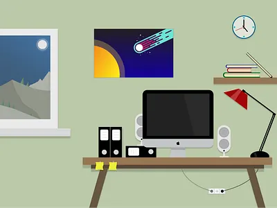 Desk design desk graphic design illustration vector