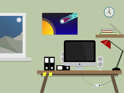 Desk design desk graphic design illustration vector