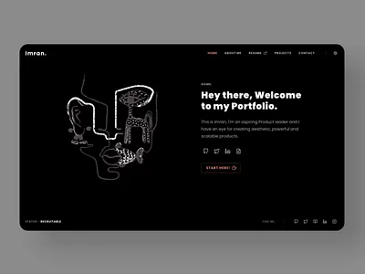 Imran's Portfolio animation app design graphic design illustration imranmd portfolio product typography ui ux web website