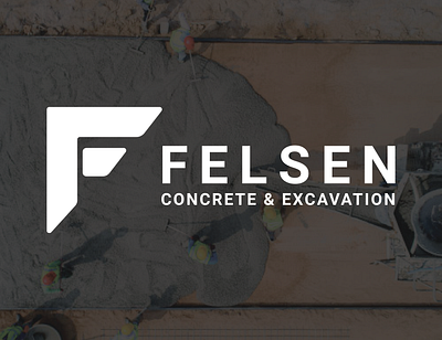 Felsen Concrete branding icon illustration logo minimal typography