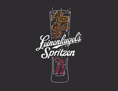 Leinie's Spritzen art beer design fruit illustration tee design