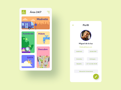 Área 24/7 app art design flat illustration illustrator minimal ui ux vector