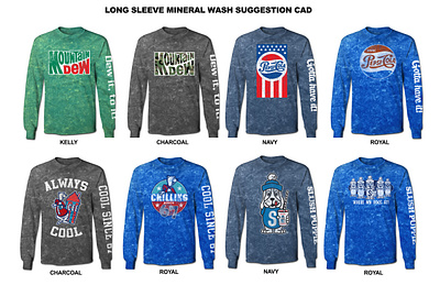 Mineral Wash Long Sleeve Tees art direction art director design graphic design mineral wash