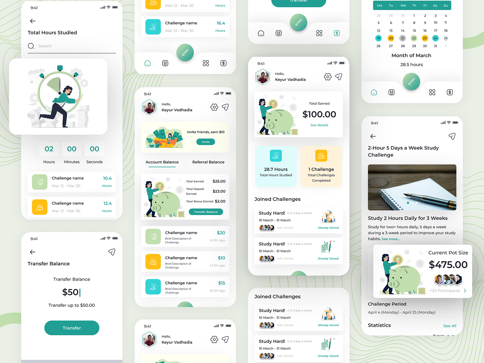 Learn Study Challenges App UX UI by Keyur Vadhadia for Devoq Design on ...