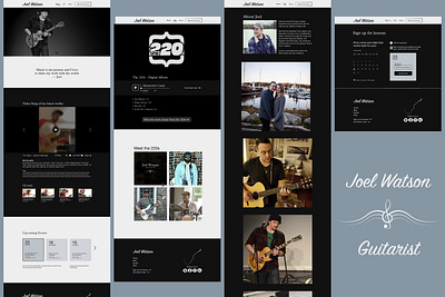 Joel Watson Portfolio Shot design desktop illustration illustrations musician portfolio design sketch ui ui design ux visual design web design website