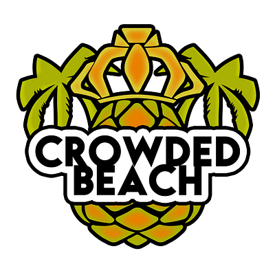 Crowded Beach Logo Graphic branding design graphic design illustration logo typography vector