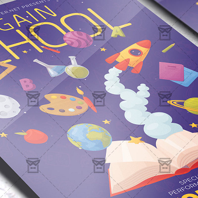 School Again - Flyer PSD Template school night