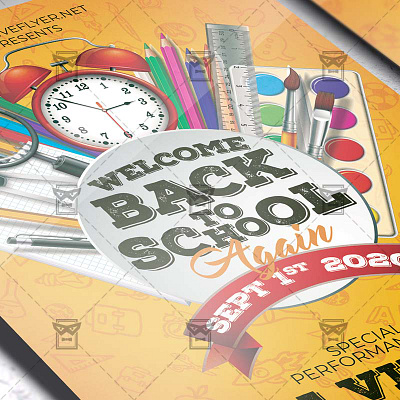 Back to School Again - Flyer PSD Template school night
