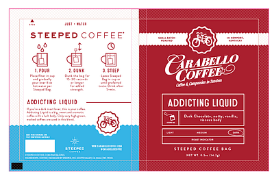 Steeped Coffee Packaging Progress branding coffee design packaging packaging design typography