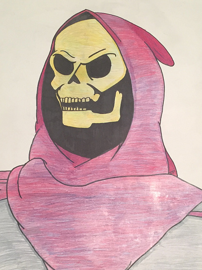 Table series 3 illustration skeletor