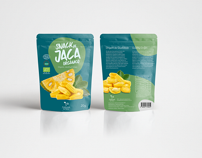 Packing design - Organic Jackfruit branding and identity branding design organic food packing design product design snacks