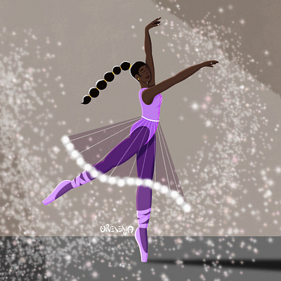 Prancing in Purple illustration