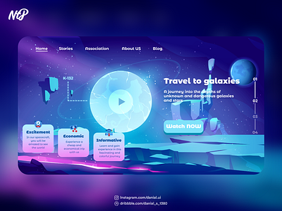 Galactic voyages ✨🌠 design ui ui ux uidesign uikit uiux design web ios app uiuxdesign web web design webdesign website website design