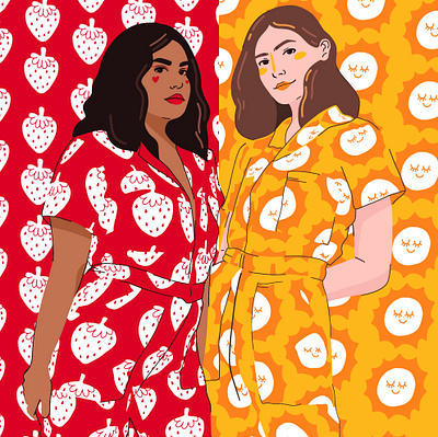 Big Bud Press Jumpsuit Illustration bright colors character illustration color palette creative digital artwork digital design digital drawing drawings fashion fashion illustration illustraion procreate procreate illustration women illustration