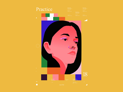 Portrait and layout abstract abstract pattern composition design gird girl girl illustration girl portrait illustration laconic layout lines minimal pattern portrait portrait illustration poster woman woman illustration woman portrait