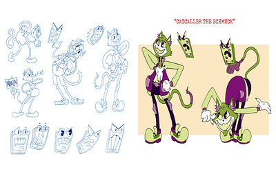 CATCALLER FULL CHARACTER VIS DEV 2020 cartoon illustration character design illustration rubberhose visual development