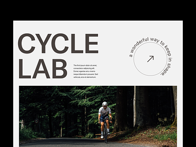 Cycle lab branding design header minimal typography ui ux web
