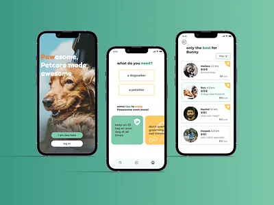 Pawesome - Dog walking app app app design design figma ui ux