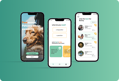 Pawesome - Dog walking app app app design design figma ui ux