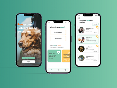 Pawesome - Dog walking app app app design design figma ui ux