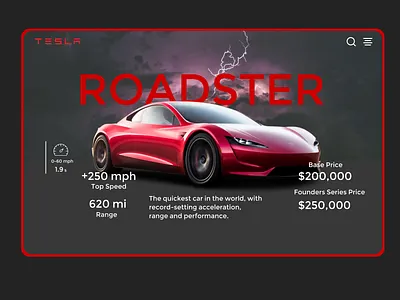 Daily UI 030 clean ui daily 100 challenge daily ui daily ui 030 dailyuichallenge elon musk figma figmadesign prices pricing pricingdesign pricingui sportscar tesla tesladesign teslaroadster teslasportscar teslaui ui ux