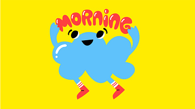 Morning Cloud Snapchat Sticker cloud illustration kimberly mar messaging morning snapchat sticker stickers vector