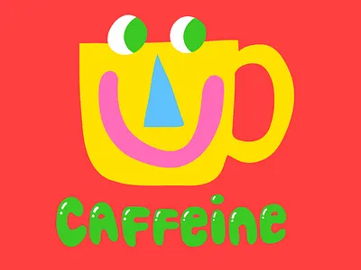Caffeine Snapchat Sticker character design coffee face illustration kimberly mar snapchat sticker stickers vector