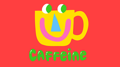 Caffeine Snapchat Sticker character design coffee face illustration kimberly mar snapchat sticker stickers vector