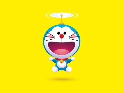 Doraemon adobe illustrator character design cute cute art illustration jerrod maruyama jmaruyama kawaii vector vectorart